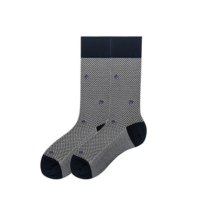 Gray Black Striped Duck Pattern Socks