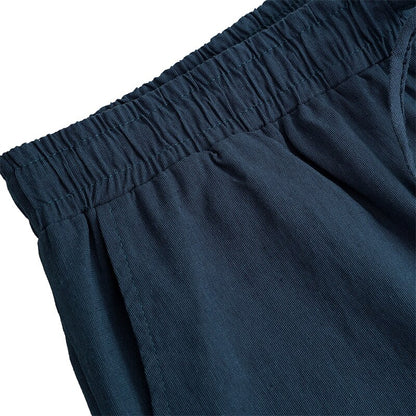 Simple Linen Drawstring Beach Pants
