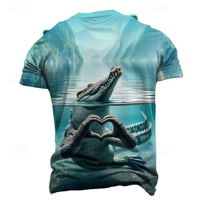 Funny Crocodile Graphic T-Shirt