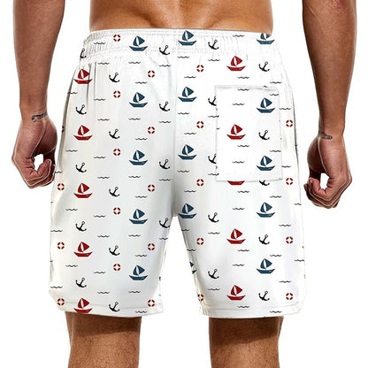 Funny Duck Sailboat 2-in-1 Board Shorts
