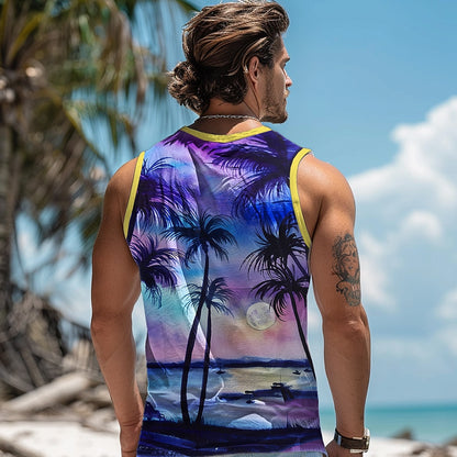 Ombre Coconut Palm Tank Top