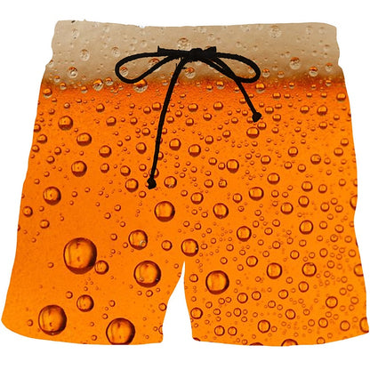 Graphic Prints Beer Swimming Trunks Board Shorts