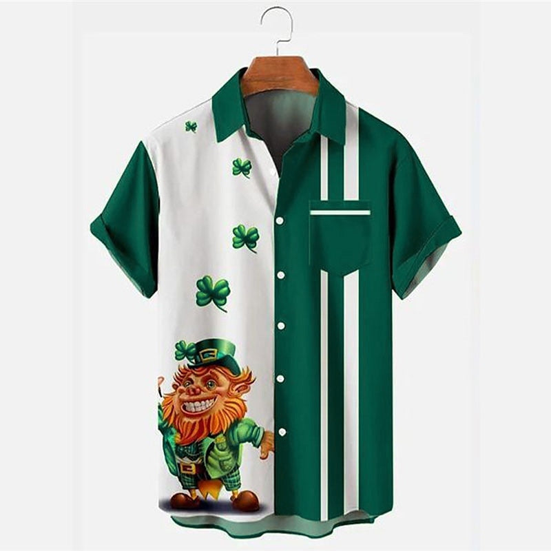 Camisa a rayas con sombrero de dibujos animados de San Patricio