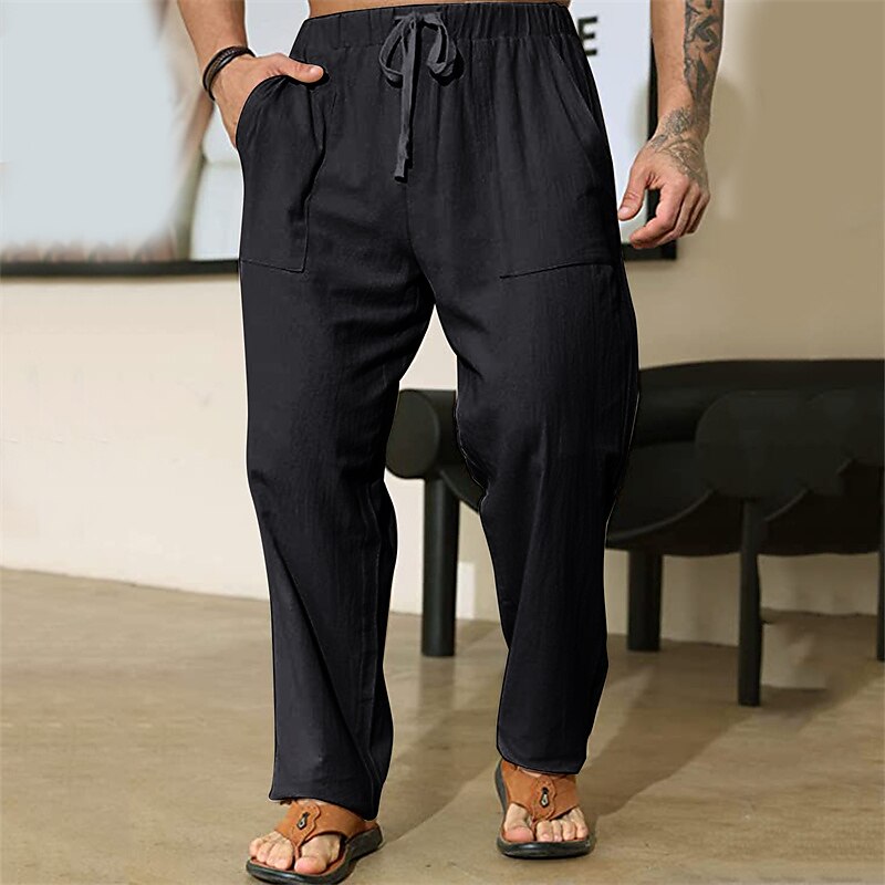 Classic Linen Drawstring Pants
