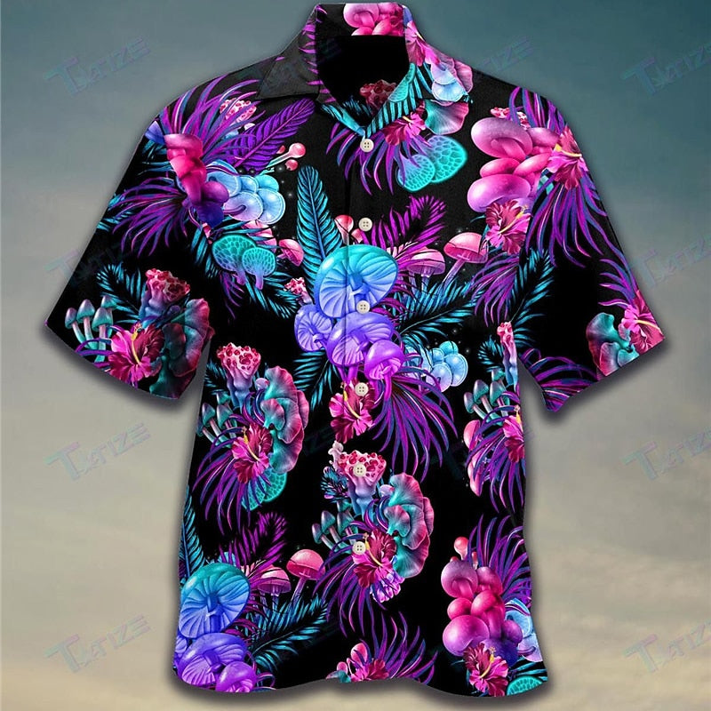 Tropical Mushroom Hawaiian Shirt