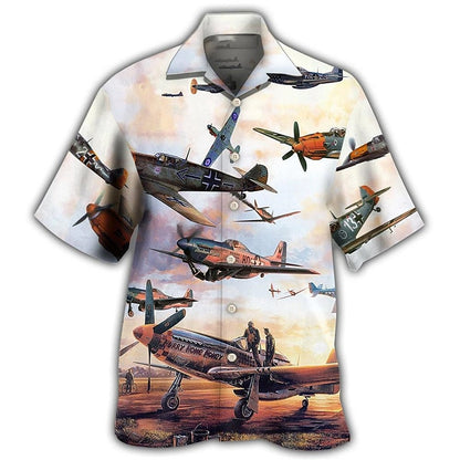 Camisa de avión Camisa hawaiana de verano Camisa Aloha Camisa de manga corta