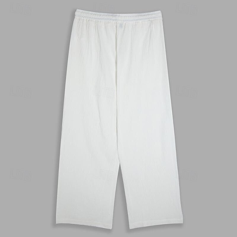 Casual Drawstring Straight-Leg Pants