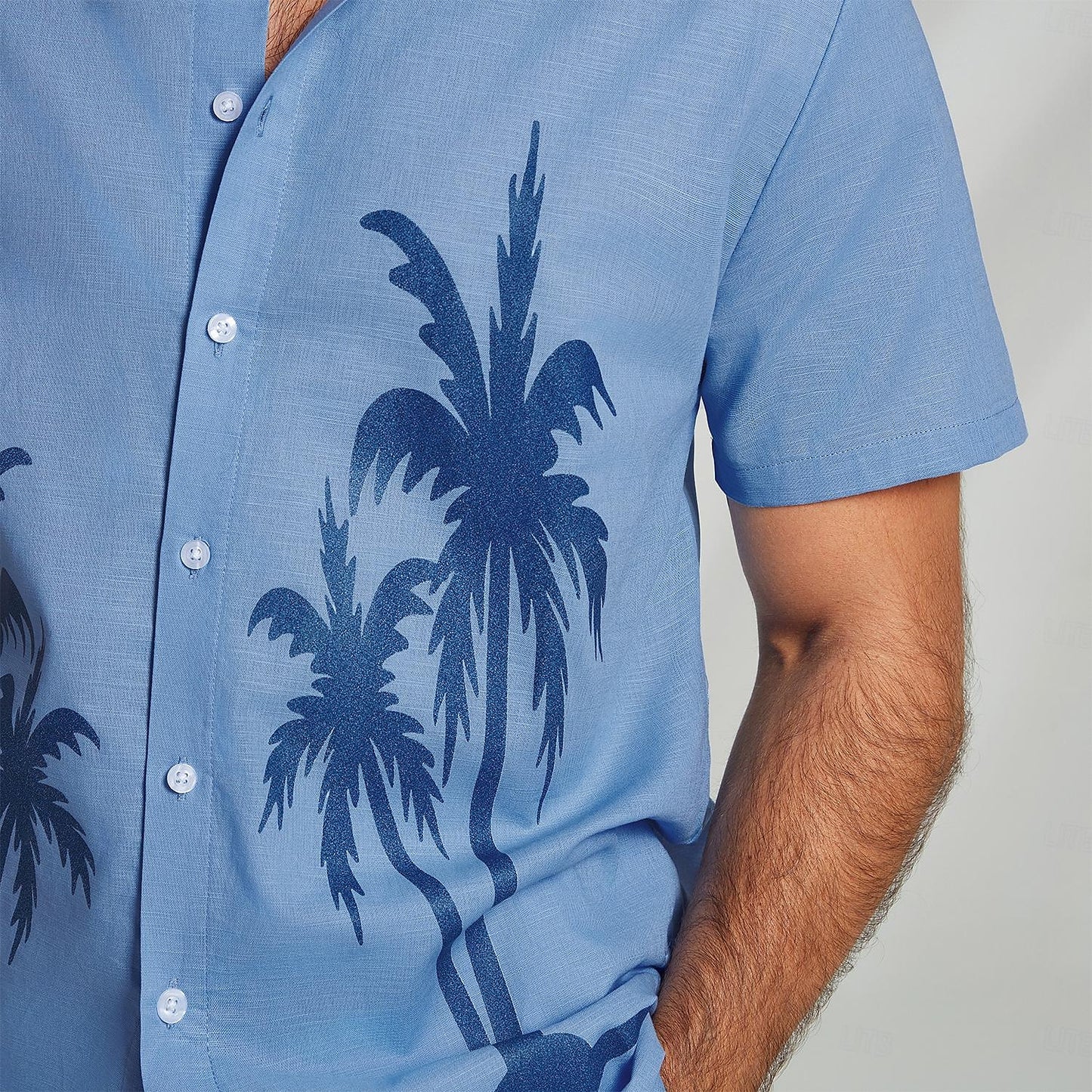 Graphic Hawaiian Linen Shirt