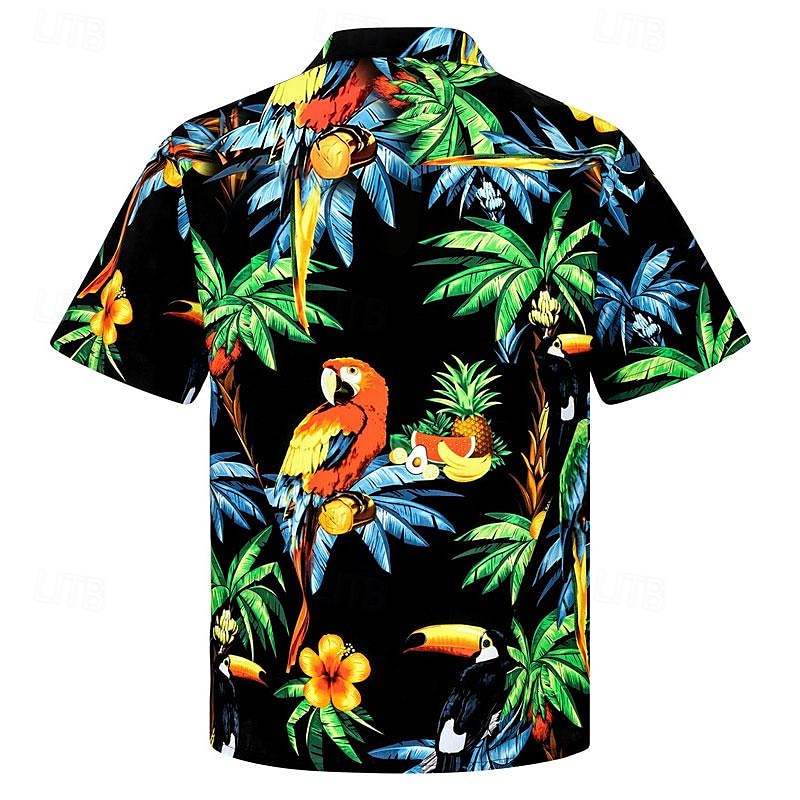 Tropical Palm Parrot Shirt