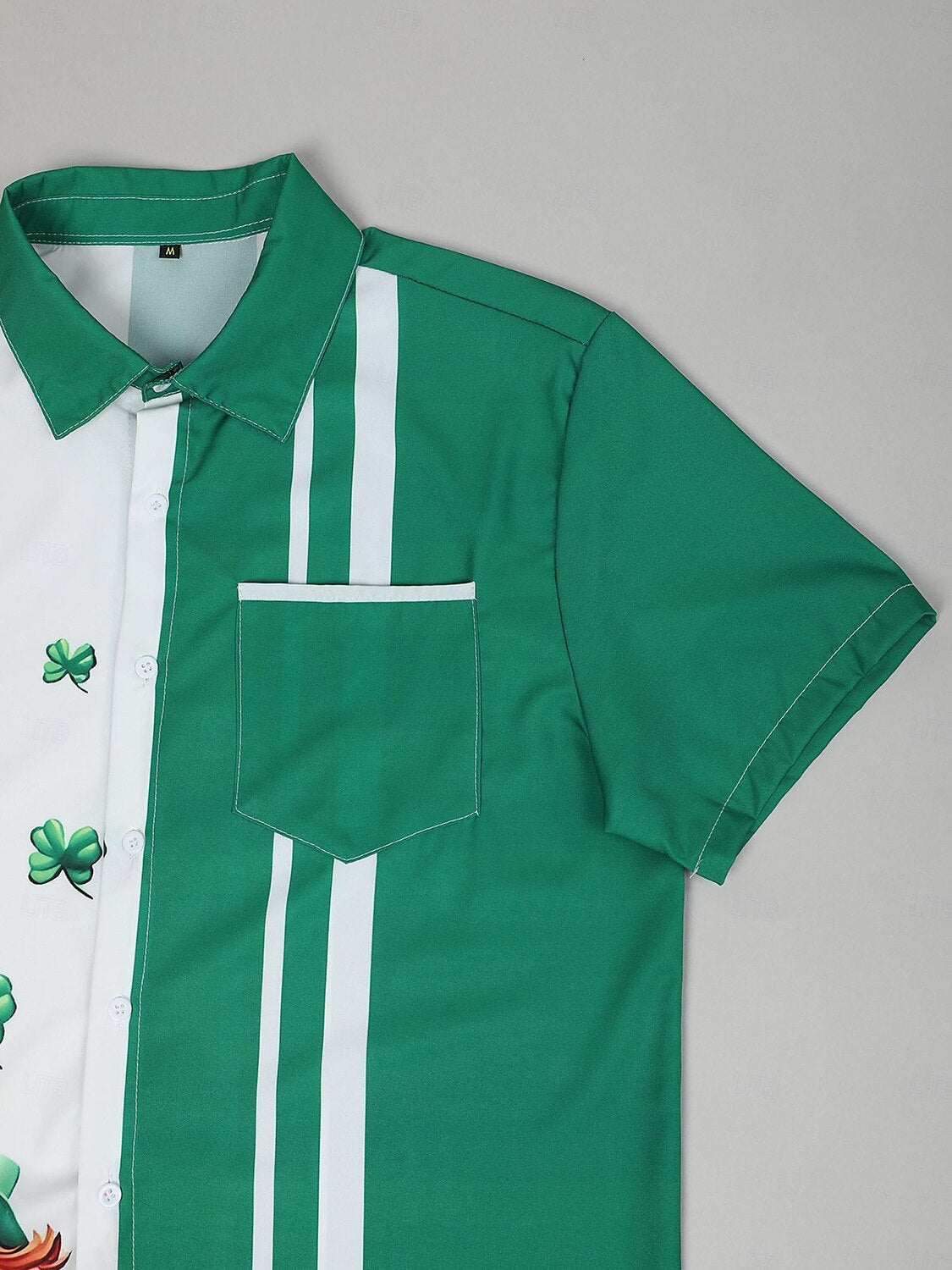 St. Patrick Cartoon Hat Striped Shirt