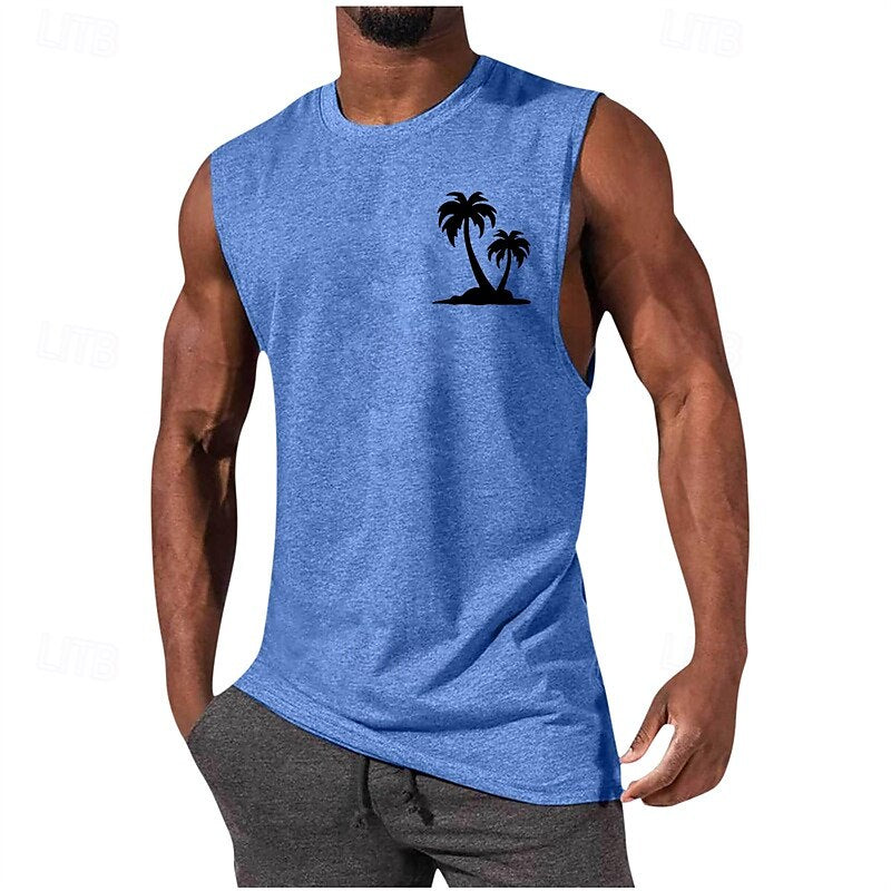 Coconut Tree Sleeveless Tank Top