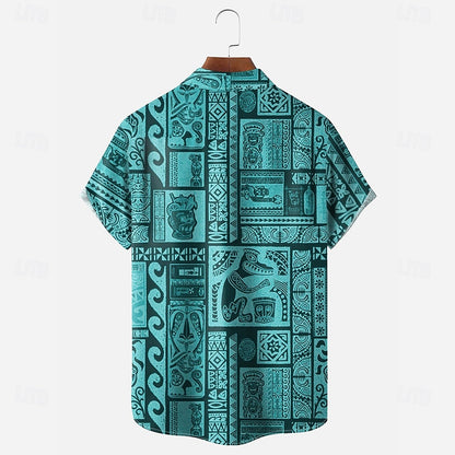 Ethnic Hawaiian Sporty Casual Shirt