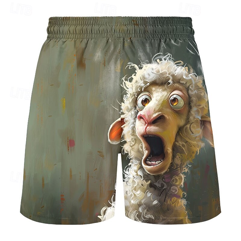 Sheep Funny Ugly Animals Swimming Shorts