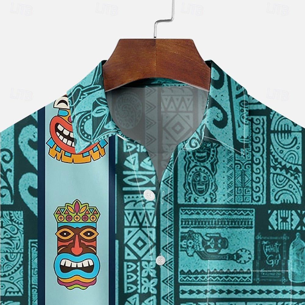 Ethnic Hawaiian Sporty Casual Shirt