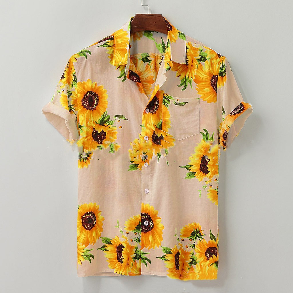 Graphic Printed Sunflower Shirt