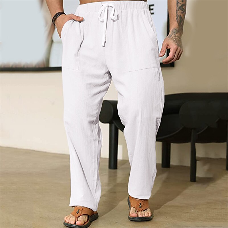 Classic Linen Drawstring Pants