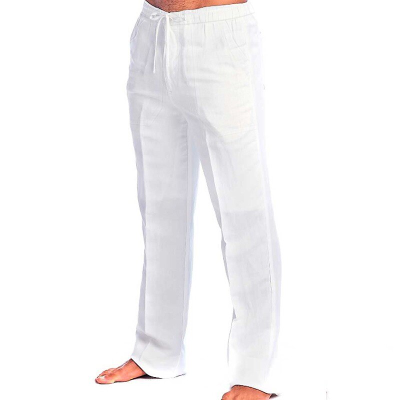 Casual Elastic Waist Beach Pants