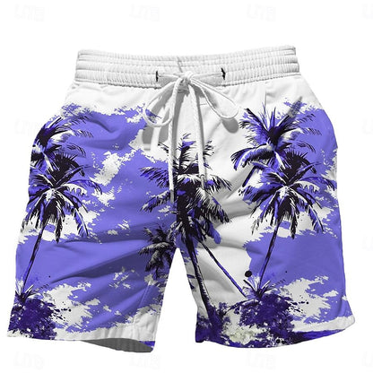 Pantalones cortos con estampados gráficos de plantas tropicales