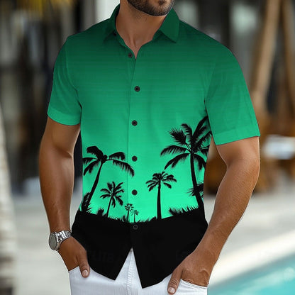 Coconut Tree Tropical Aloha Shirt