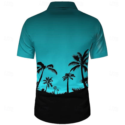 Coconut Tree Tropical Aloha Shirt