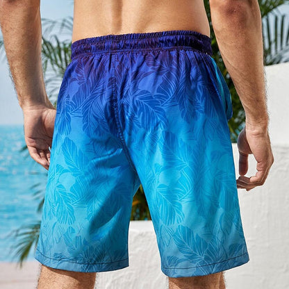 Gradient Graphic Prints Swimming Shorts