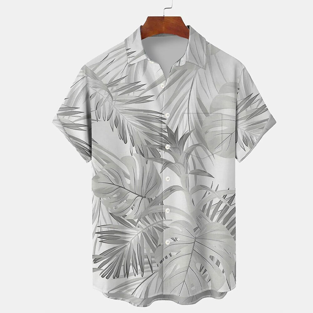 Tropical Palm Leaf Hawaiian Shirt