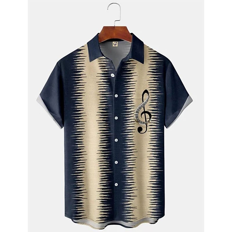 Camisa de manga corta con notas para bolos