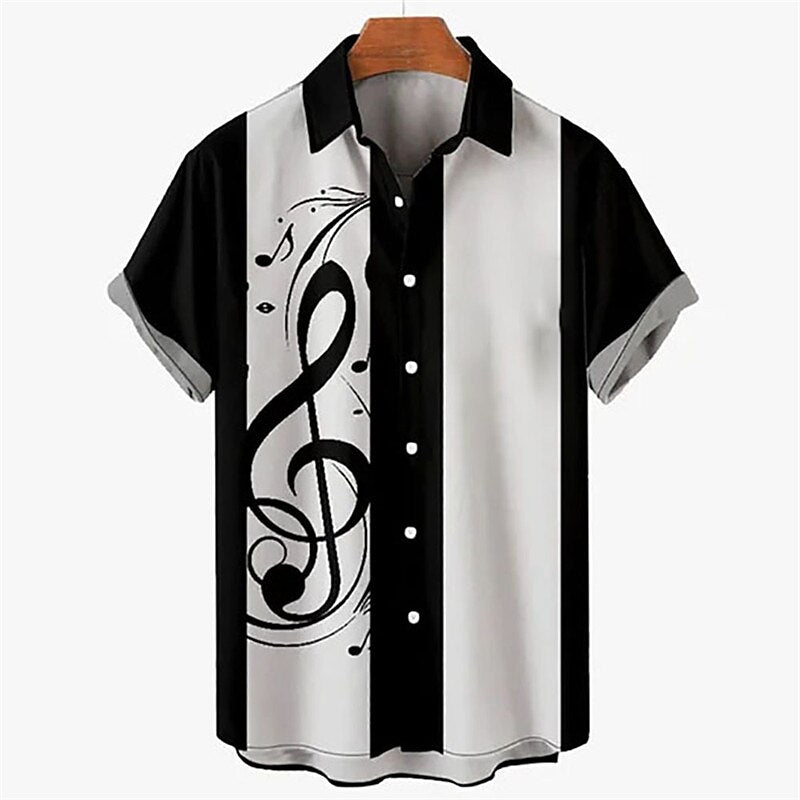 Camisa de manga corta con notas para bolos