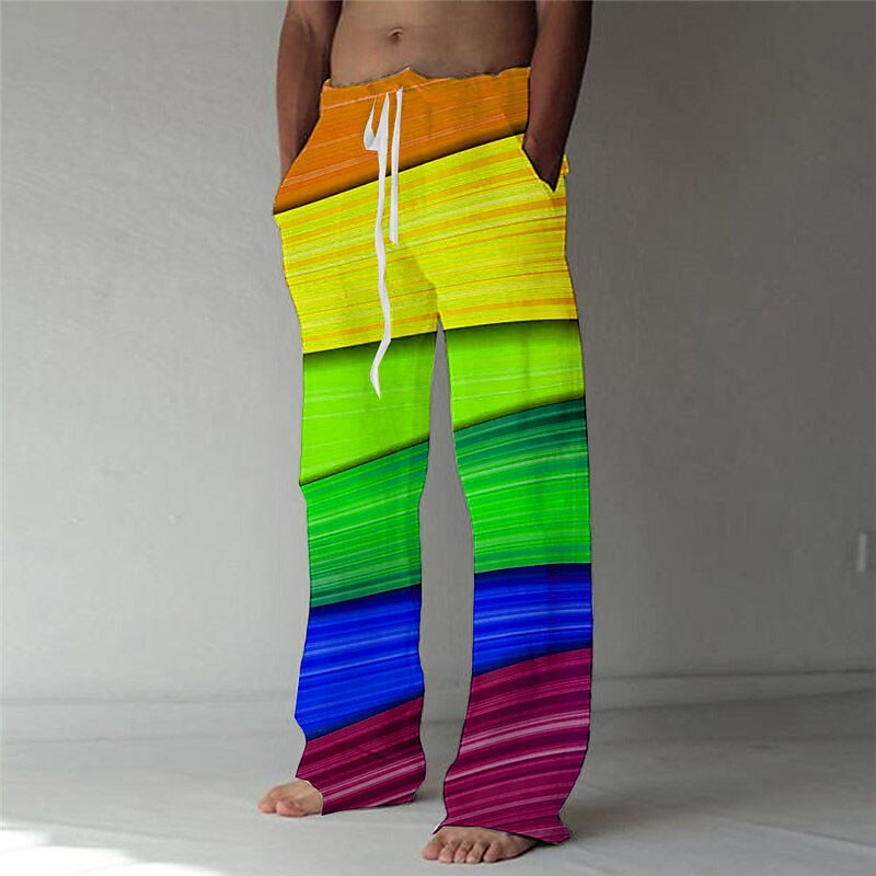 Summer Beach Drawstring Trousers Pants