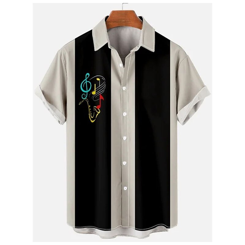 Camisa de manga corta con notas para bolos