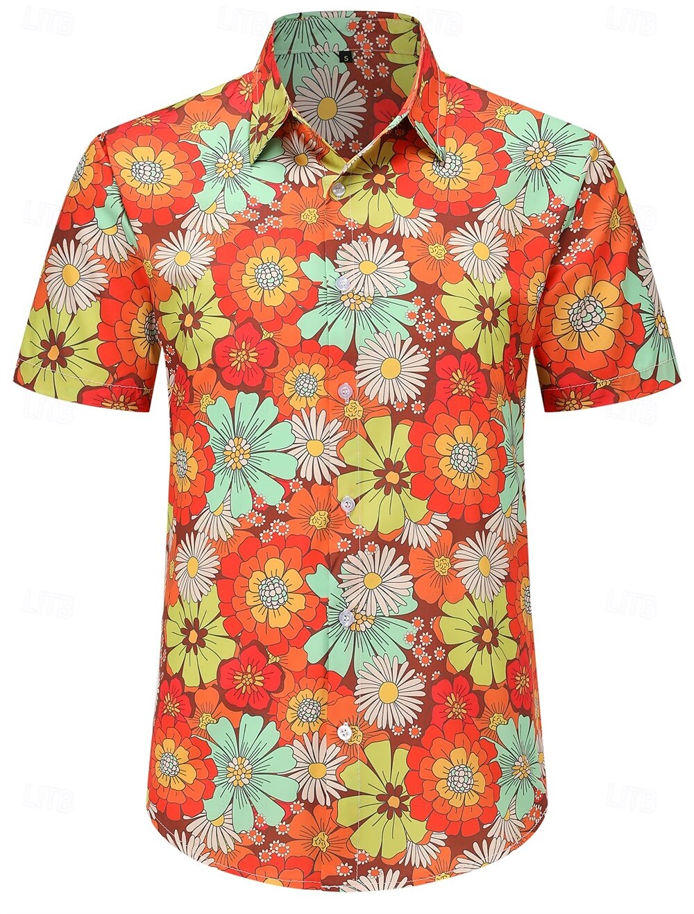 70s Retro Floral Aloha Shirt