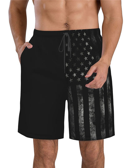 Graphic Prints American Flag Shorts