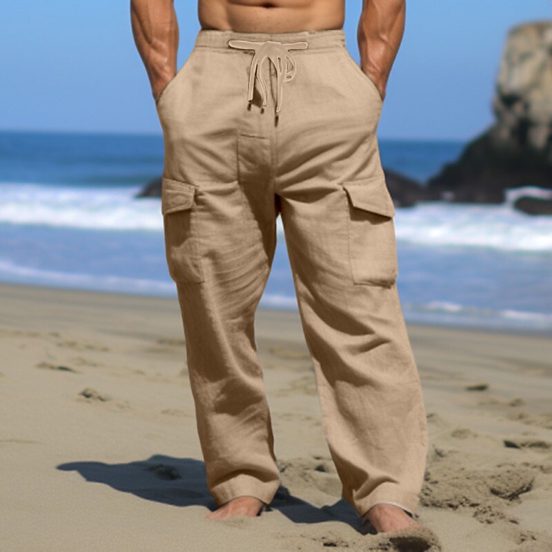 Multi-Pocket Straight-Leg Cargo Pants