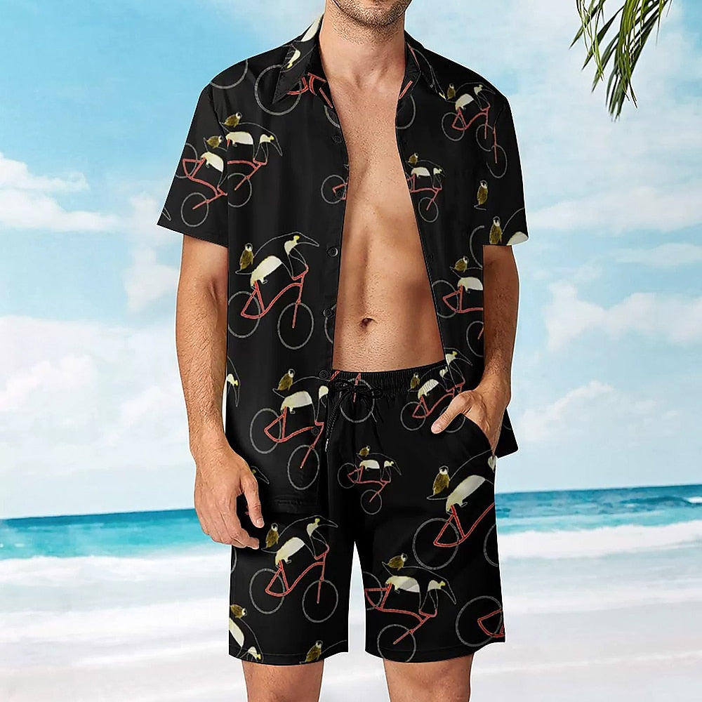 Penguin Ride 2 Piece Shirt Set