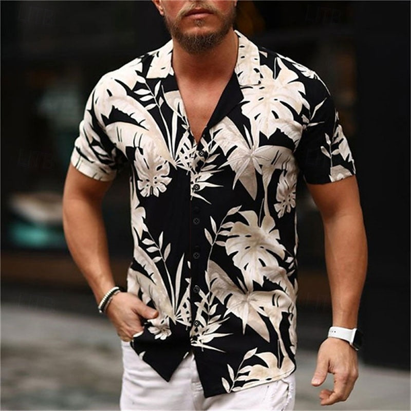 Floral Palm Leaf Tropical Plants Shirt