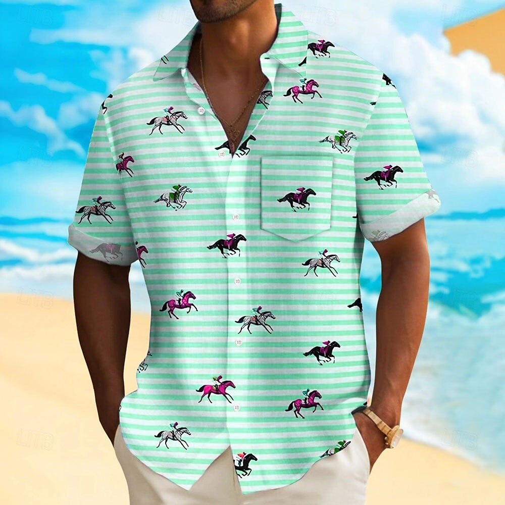 Striped Horse Racing Shirt