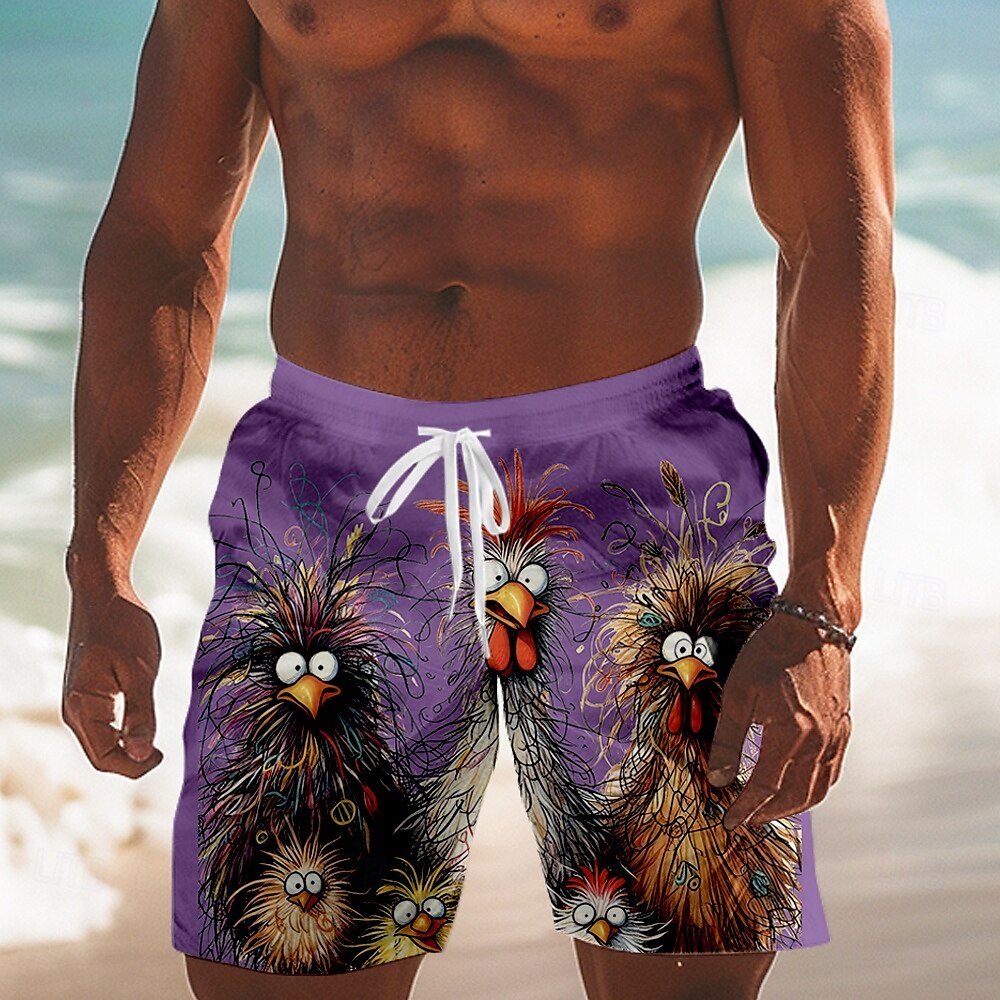 Animal Chick Swimming Trunks Board Shorts