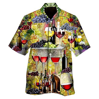 Drink Print Aloha Shirt