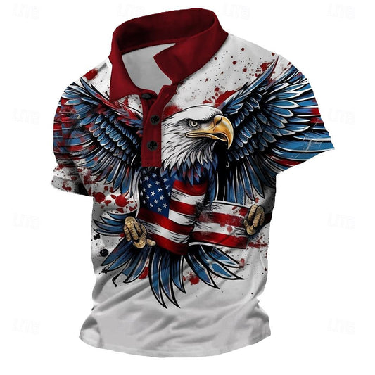 American Flag Veterans Polo Shirt