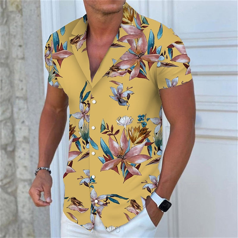 Floral Hawaiian Aloha Turndown Shirt