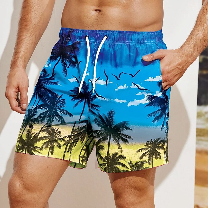 Coconut Tree Sunset Board Shorts