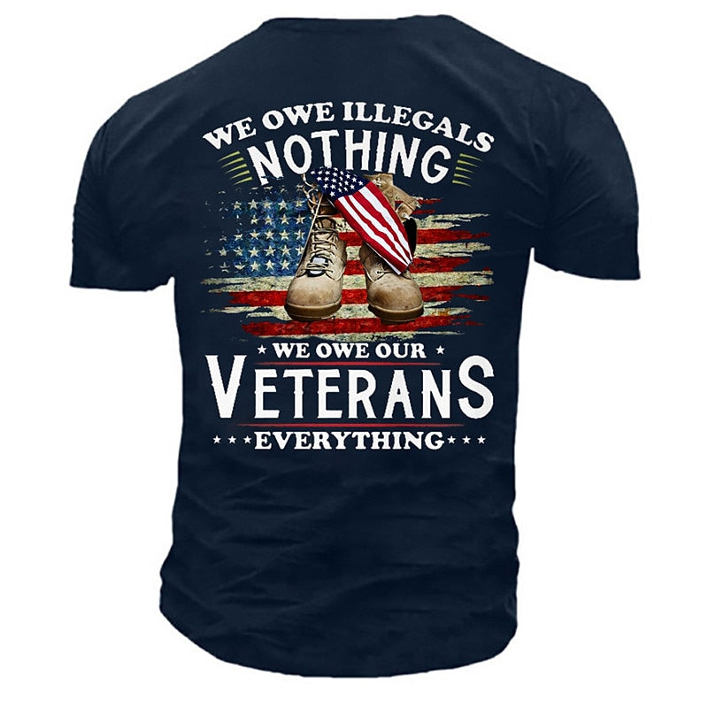 Patriotic Flag Slogan T-Shirt