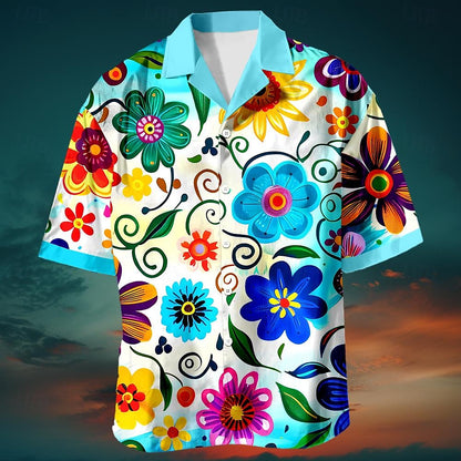 Tropical Hawaiian Flower Shirt