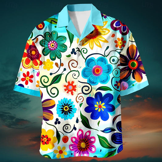 Tropical Hawaiian Flower Shirt