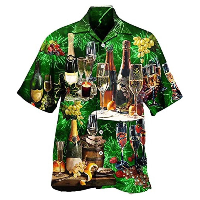 Drink Print Aloha Shirt