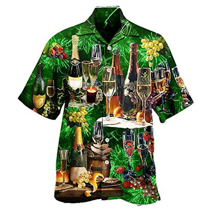 Drink Print Aloha Shirt