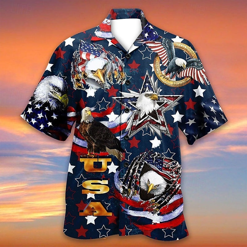 American Independence Day Eagle Flag Shirt