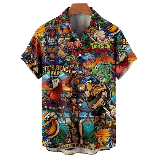 Tribal Totem Graphic Cartoon Shirt