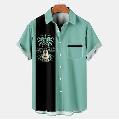 Camiseta con plantas tropicales y palmeras