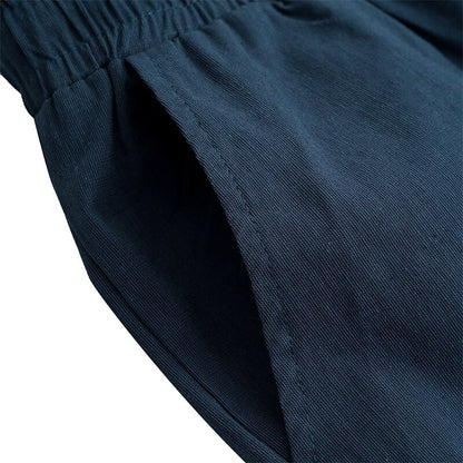 Simple Linen Drawstring Beach Pants